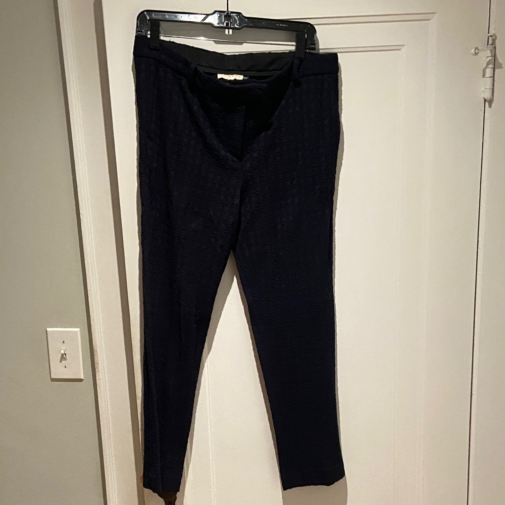 Tory Burch Textured Navy knit Dress Pants